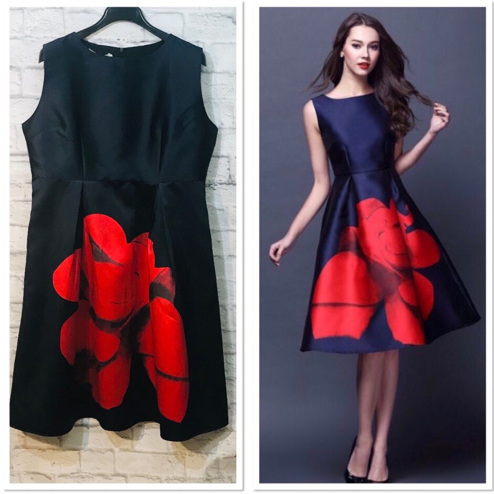 Vintage inspired dark navy dress (NWT)